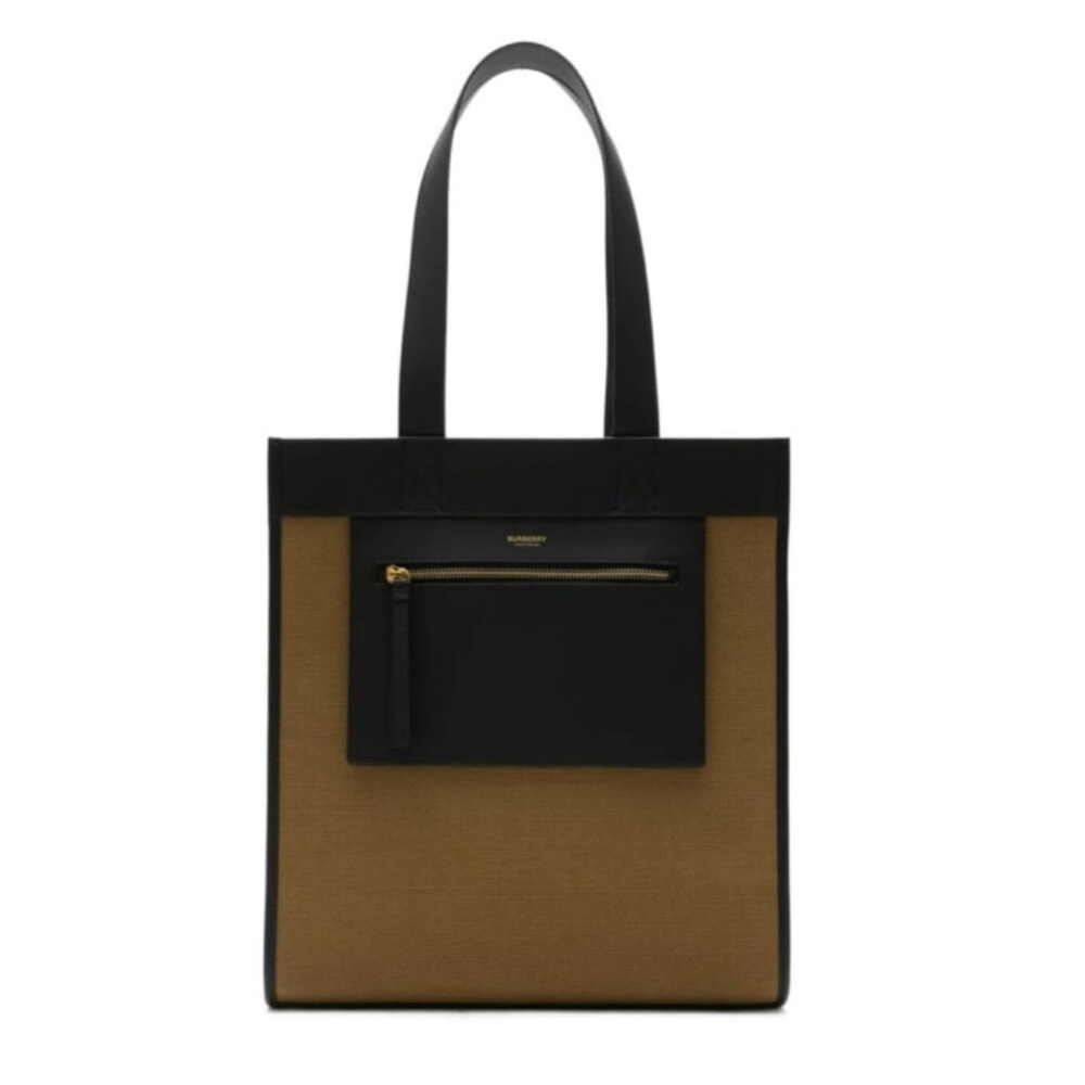 Burberry Black and Tan Tote Bag